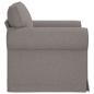 Preview: Sofa Taupe 215 x 82 x 80 cm Metall