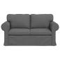 Preview: Sofa Dunkelgrau 215 x 82 x 80 cm Metall