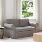 Preview: ARDEBO.de - Sofa Taupe 215 x 82 x 80 cm Metall