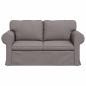 Preview: Sofa Taupe 215 x 82 x 80 cm Metall
