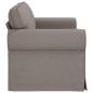 Preview: Sofa Taupe 215 x 82 x 80 cm Metall