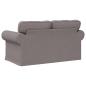 Preview: Sofa Taupe 215 x 82 x 80 cm Metall