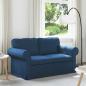 Preview: ARDEBO.de - Sofa Blau 215 x 82 x 80 cm Metall