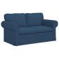 Preview: Sofa Blau 215 x 82 x 80 cm Metall