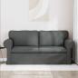 Preview: Sofa Dunkelgrau 215 x 82 x 80 cm Metall