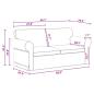Preview: Sofa Dunkelgrau 215 x 82 x 80 cm Metall
