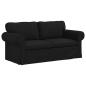 Preview: Sofa Schwarz 215 x 82 x 80 cm Metall