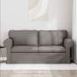 Preview: Sofa Taupe 215 x 82 x 80 cm Metall
