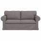 Preview: Sofa Taupe 215 x 82 x 80 cm Metall