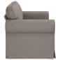 Preview: Sofa Taupe 215 x 82 x 80 cm Metall