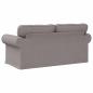Preview: Sofa Taupe 215 x 82 x 80 cm Metall