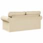 Preview: Sofa Creme 215 x 82 x 80 cm Metall