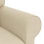 Preview: Sofa Creme 215 x 82 x 80 cm Metall