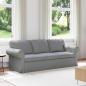 Preview: ARDEBO.de - Sofa Hellgrau 215 x 82 x 80 cm Metall