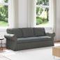 Preview: ARDEBO.de - Sofa Dunkelgrau 215 x 82 x 80 cm Metall