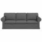 Preview: Sofa Dunkelgrau 215 x 82 x 80 cm Metall