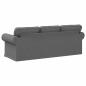 Preview: Sofa Dunkelgrau 215 x 82 x 80 cm Metall