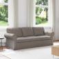 Preview: ARDEBO.de - Sofa Taupe 215 x 82 x 80 cm Metall