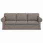 Preview: Sofa Taupe 215 x 82 x 80 cm Metall