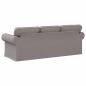 Preview: Sofa Taupe 215 x 82 x 80 cm Metall