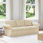 Preview: ARDEBO.de - Sofa Creme 215 x 82 x 80 cm Metall