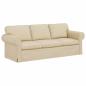 Preview: Sofa Creme 215 x 82 x 80 cm Metall