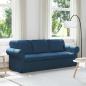 Preview: ARDEBO.de - Sofa Blau 215 x 82 x 80 cm Metall