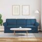 Preview: Sofa Blau 215 x 82 x 80 cm Metall