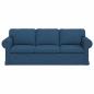 Preview: Sofa Blau 215 x 82 x 80 cm Metall