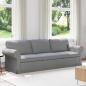 Preview: ARDEBO.de - Sofa Hellgrau 215 x 82 x 80 cm Metall