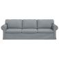 Preview: Sofa Hellgrau 215 x 82 x 80 cm Metall