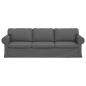 Preview: Sofa Dunkelgrau 215 x 82 x 80 cm Metall