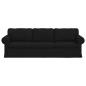 Preview: Sofa Schwarz 215 x 82 x 80 cm Metall