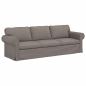 Preview: Sofa Taupe 215 x 82 x 80 cm Metall