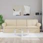 Preview: Sofa Creme 215 x 82 x 80 cm Metall