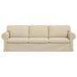 Preview: Sofa Creme 215 x 82 x 80 cm Metall