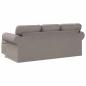 Preview: Sofa Taupe 215 x 138 x 80 cm Metall