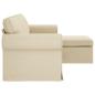 Preview: ARDEBO.de - Sofa Creme 215 x 138 x 80 cm Metall