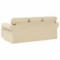 Preview: Sofa Creme 215 x 138 x 80 cm Metall
