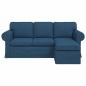Preview: Sofa Blau 215 x 138 x 80 cm Metall