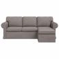 Preview: Sofa Taupe 215 x 138 x 80 cm Metall