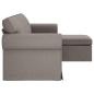 Preview: Sofa Taupe 215 x 138 x 80 cm Metall