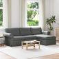 Preview: ARDEBO.de - Sofa Dunkelgrau 215 x 138 x 80 cm Metall