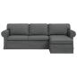 Preview: Sofa Dunkelgrau 215 x 138 x 80 cm Metall