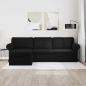 Preview: Sofa Schwarz 215 x 138 x 80 cm Metall