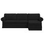 Preview: Sofa Schwarz 215 x 138 x 80 cm Metall