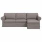 Preview: Sofa Taupe 215 x 138 x 80 cm Metall
