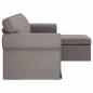 Preview: Sofa Taupe 215 x 138 x 80 cm Metall