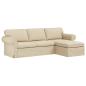 Preview: Sofa Creme 215 x 138 x 80 cm Metall