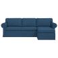 Preview: Sofa Blau 215 x 138 x 80 cm Metall